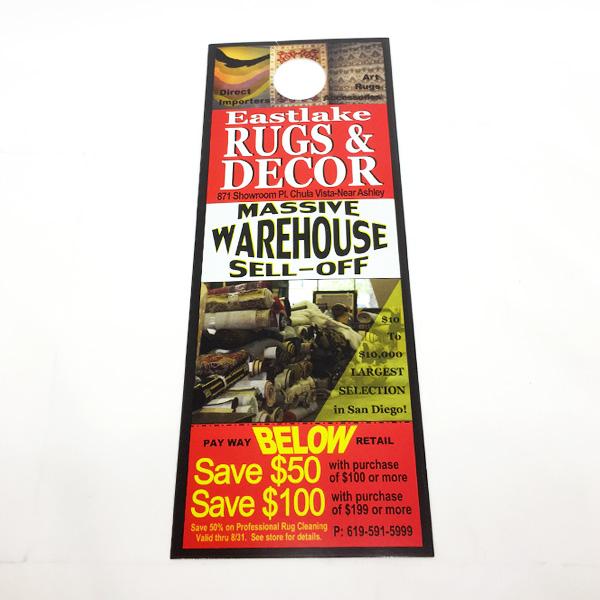 Door Hangers<br>4.25" x 14"<br>UV Coated on 14pt Cover<br>5-7 days
