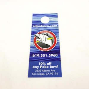 Door Hangers<br>3.5" x 8.5"<br>UV Coated on 14pt Cover<br>5-7 days