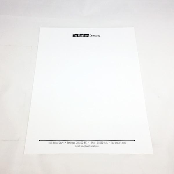 Letterhead<br>Linen<br>70# Linen<br>1-3 days