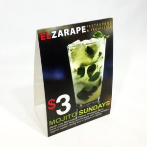 Table Tents<br>4" x 6"<br>14pt Matt Cover<br>1-7 days